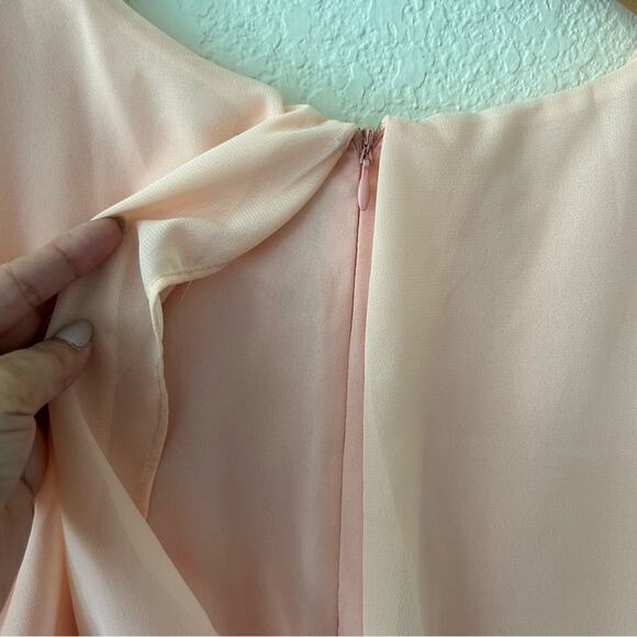 Gilli New York Light Pink Chiffon Maxi Dress Women’s Size Large - Picture 7 of 13